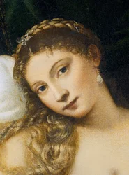 Venuše z Urbina, před rokem 1538 detail olej na plátně z roku 291644